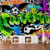 Vlies Fototapete - Football Graffiti 100x70 cm Streetart Produktbild-Vorschau 1