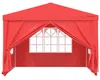 vidaXL Párty stan 300 x 300 x 255 cm Červený PE a oceľ Náhľad obrázku produktu 2
