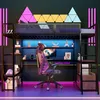 Flieks Etagenbett Metallbett 140x200cm, Hochbett mit Led Produktbild-Vorschau 2