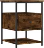 vidaXL Nočný stolík údený dub 40x42x56 cm materiál na báze Náhľad obrázku produktu 2