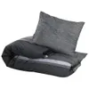 vidaXL Bettwäsche-Set Dunkelgrau 140x200 cm Baumwolle Produktbild-Vorschau 3