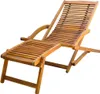 vidaXL Liegestuhl Massivholz Akazie mit Fußteil, 150 x 70 x Produktbild-Vorschau 4