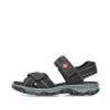 Rieker Damen Echtleder Sandalette schwarz, Damen:38 EU Produktbild-Vorschau 30