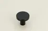 Runde schwarze Möbelknopf aus Aluminium mit mattem Finish – Produktbild-Vorschau 3