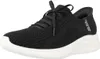 A black Skechers sneaker with a white sole is shown from the side against a white background. Produktbild-Vorschau