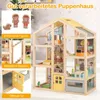 COSTWAY4 Etagen Puppenhaus Holz, Traumvilla mit 24 Produktbild-Vorschau 7