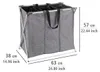 WENKO Wäsche Korb Sammler Box Sack Sortierer TRIO Grau 130 Produktbild-Vorschau 5