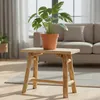 Teakholz Blumenhocker natur rechteckig - 43 x 38 cm - Produktbild-Vorschau 7