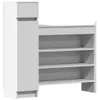 vidaXL Armoire à chaussures blanche 100,5x28x100 cm Bois Voir les images du produit 1