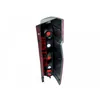 A close-up, side view of the back of a red taillight assembly with internal components visible. Voir les images du produit