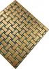 A close-up, angled view of a gold and dark gray textured panel with a woven pattern, set against a white background. Produktbild-Vorschau