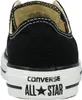 The back view of a black Converse All Star sneaker. Voir les images du produit