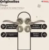 Marketing image showcasing door handles and related features with text overlays. Produktbild-Vorschau