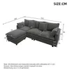 L-förmiges Ecksofa 3-Sitzer mit Chaiselongue, modernes Produktbild-Vorschau 2