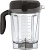 A clear studio shot of a blender jar with its lid. Voir les images du produit