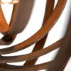 Close-up of a wooden pendant light fixture. Náhled obrázku produktu