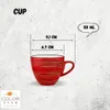 Wilmax Espressotasse mit Untertasse 110 ml Rot Porzellan Produktbild-Vorschau 4