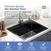 ANW HOME Kuchyňský dřez 60x50 cm grafitový nerezový dřez Náhled obrázku produktu 4