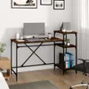 vidaXL Psací stůl s policí kouřový dub 135x50x90 cm výrobek Náhled obrázku produktu 3