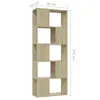 Regálová knihovna Sonoma Dub 60x24x155 cm Náhled obrázku produktu 7
