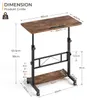 Iropro Schreibtisch höhenverstellbar 80x40cm, Computertisch Produktbild-Vorschau 7