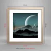 Gerahmtes Poster - Rahmen in heller Eiche - Himmel Nacht Produktbild-Vorschau 5