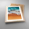 Gerahmtes Poster - Rahmen in heller Eiche - Sand Wasser Produktbild-Vorschau 3