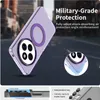 A phone case with a purple accent is shown with marketing text highlighting its protective features. Anteprima dell’immagine prodotto