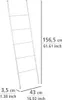 A diagram showing the dimensions of a white ladder-style towel rack. Produktbild-Vorschau