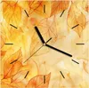 Wanduhr aus Glas mit Motiv Herbstblätter- 30 x 30 cm - Produktbild-Vorschau 1