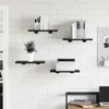 vidaXL Półka 4 szt. Czarna 40 x 30 x 1,5 cm Materiał Podgląd zdjęcia produktu 3