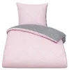 Davos Janine Biber Bettwäsche 2tlg grau rosa 65101-01| Produktbild-Vorschau 1