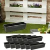 12er Set Pflanzkasten Schwarz für Balkon & Europaletten – Produktbild-Vorschau 9