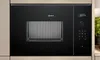 A close-up, front-facing view of a black built-in microwave oven with a digital display and control panel. Náhľad obrázku produktu