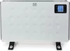 A white electric convector heater with a digital display and black legs, shown from the front. Anteprima dell’immagine prodotto