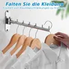 Drehbarer Edelstahl Kleiderhaken,Klappbar Wandgarderobe, Produktbild-Vorschau 6