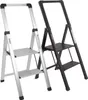 Alu Trittleiter 2-stufig schwarz klappbar Handlauf 150 kg Produktbild-Vorschau 1