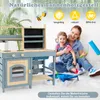 Detská kuchynka COSTWAY 2 v 1 s obchodom, vonkajšia detská Náhľad obrázku produktu 7