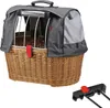 KLICKfix Doggy Basket, Hinten, Fahrradkorb, Weiß, Holz, 40 Produktbild-Vorschau 1