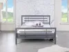 Metallbett Lola – 140 x 210 cm / silbergrau Produktbild-Vorschau 3