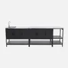 sweeek - Outdoor-Küche 3 Elemente Edelstahl - Schwarz Produktbild-Vorschau 1