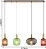 Globo Lighting Hängeleuchte Metall messingfarben, 4x E27 Produktbild-Vorschau 2