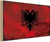 vianmo Holzschild 20x30 cm Albanien Albania Rost Flagge Produktbild-Vorschau 1