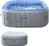 An inflatable hot tub and its cover are shown against a white background. Podgląd zdjęcia produktu