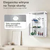 K-Möbel szklana szafka ścienna w kolorze białym (80x60x25 Podgląd zdjęcia produktu 5