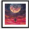 Gerahmtes Poster - Schwarzer Rahmen - Mond Schaukel Frau - Produktbild-Vorschau 1