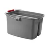 Doppelter Eimer, Rubbermaid - Grau Produktbild-Vorschau 3