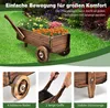 Dřevěný květináč, vozík na kolečkách, květinový vozík s Náhled obrázku produktu 3