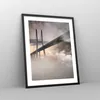 Gerahmtes Poster - Schwarzer Rahmen - Brücke Nebel Wasser - Produktbild-Vorschau 8