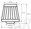 AMiO 02546 AF-Black Kegelform Sportluftfilter Schwarz 128mm Produktbild-Vorschau 2